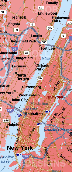 New York County New York map