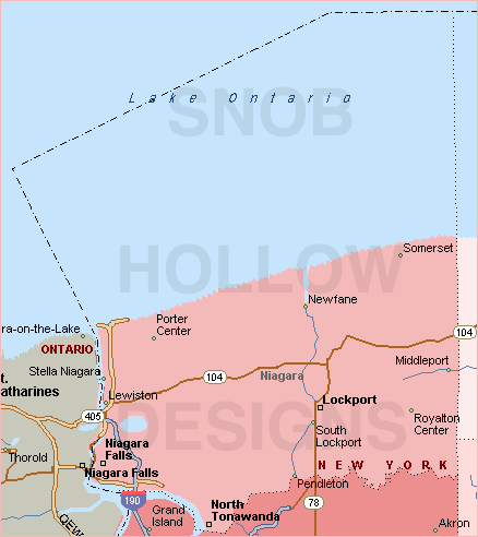 Niagara County New York map