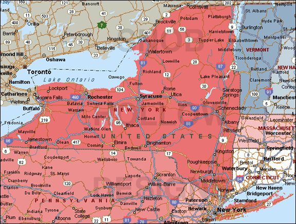 Upstate New York Map By County 0832