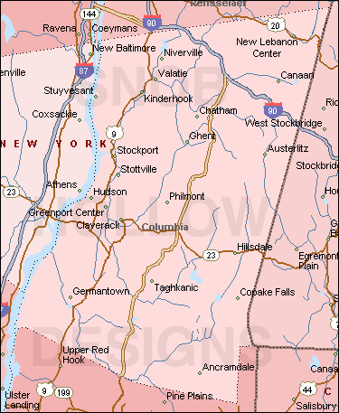 Columbia County New York map