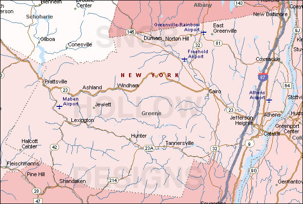 Greene County New York map
