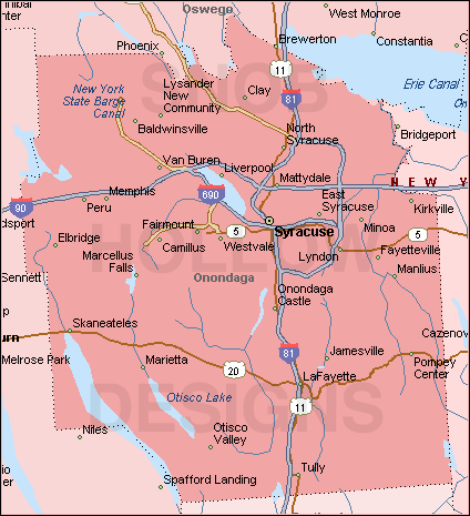 Onondaga County New York map