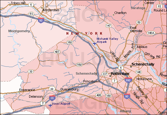 Schenectady County New York map