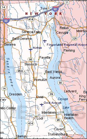 Seneca County New York map