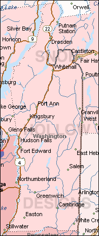 Washington County New York map